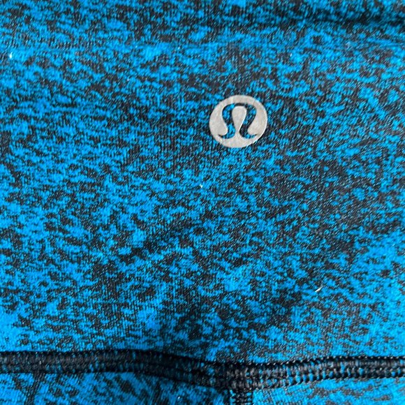 Lululemon Women's Wunder Under Pant III Leggings Luon Spray Jacquard Blue Size 4 - Picture 9 of 9